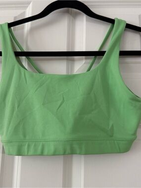 Athleta Lime Green Scoop Sports Bra